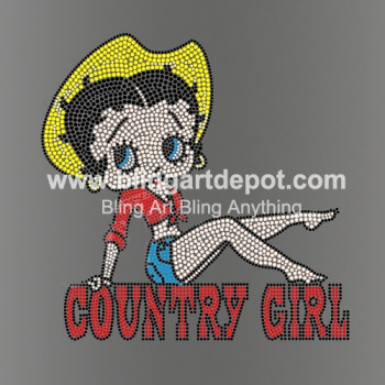 Country Girl Iron On Rhinestone Heat Transfers Country Girl Iron On Rhinestone Heat Transfers